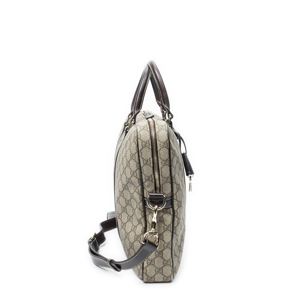 Shoulder Bag GG Briefcase Beige Supreme Coated Canvas