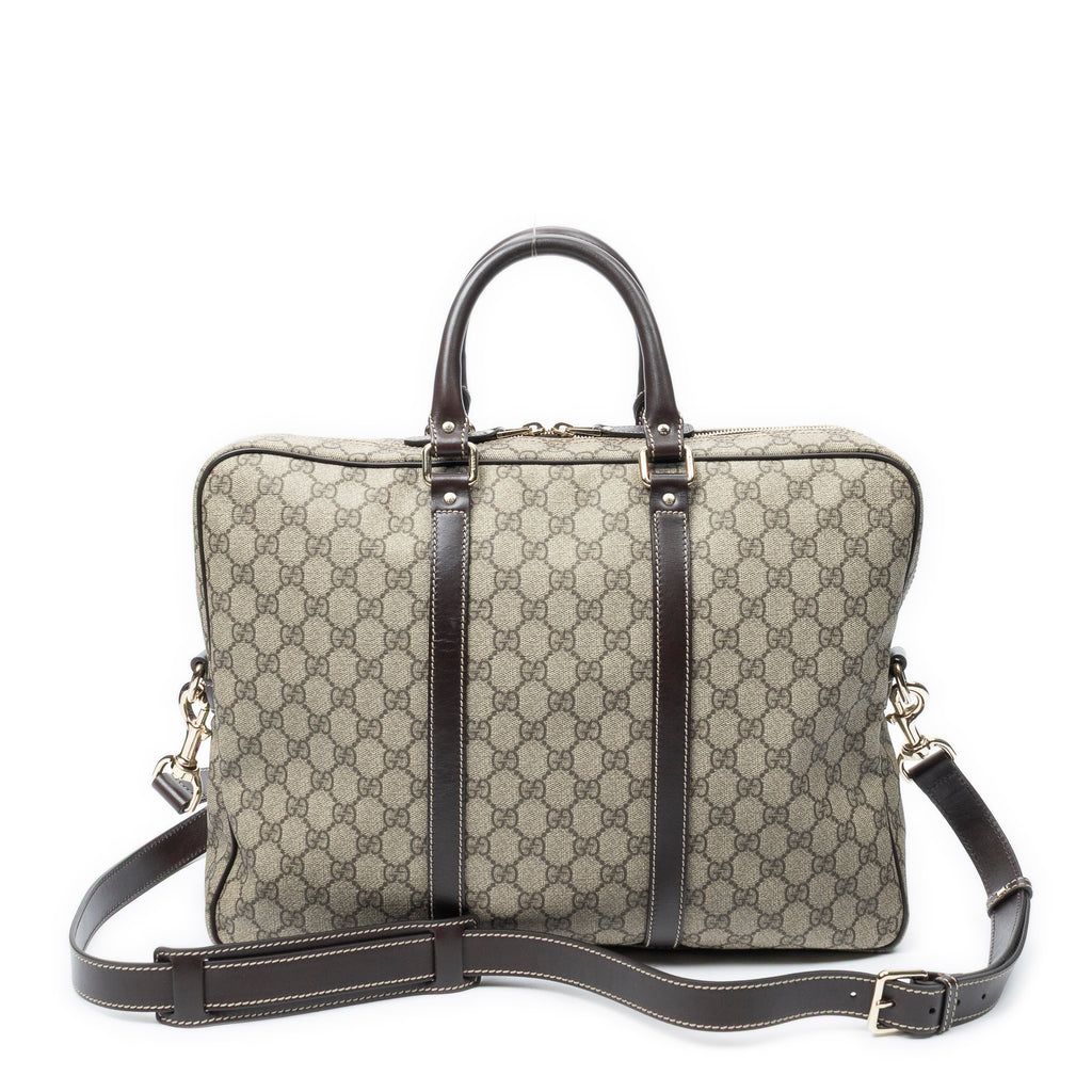 Shoulder Bag GG Briefcase Beige Supreme Coated Canvas