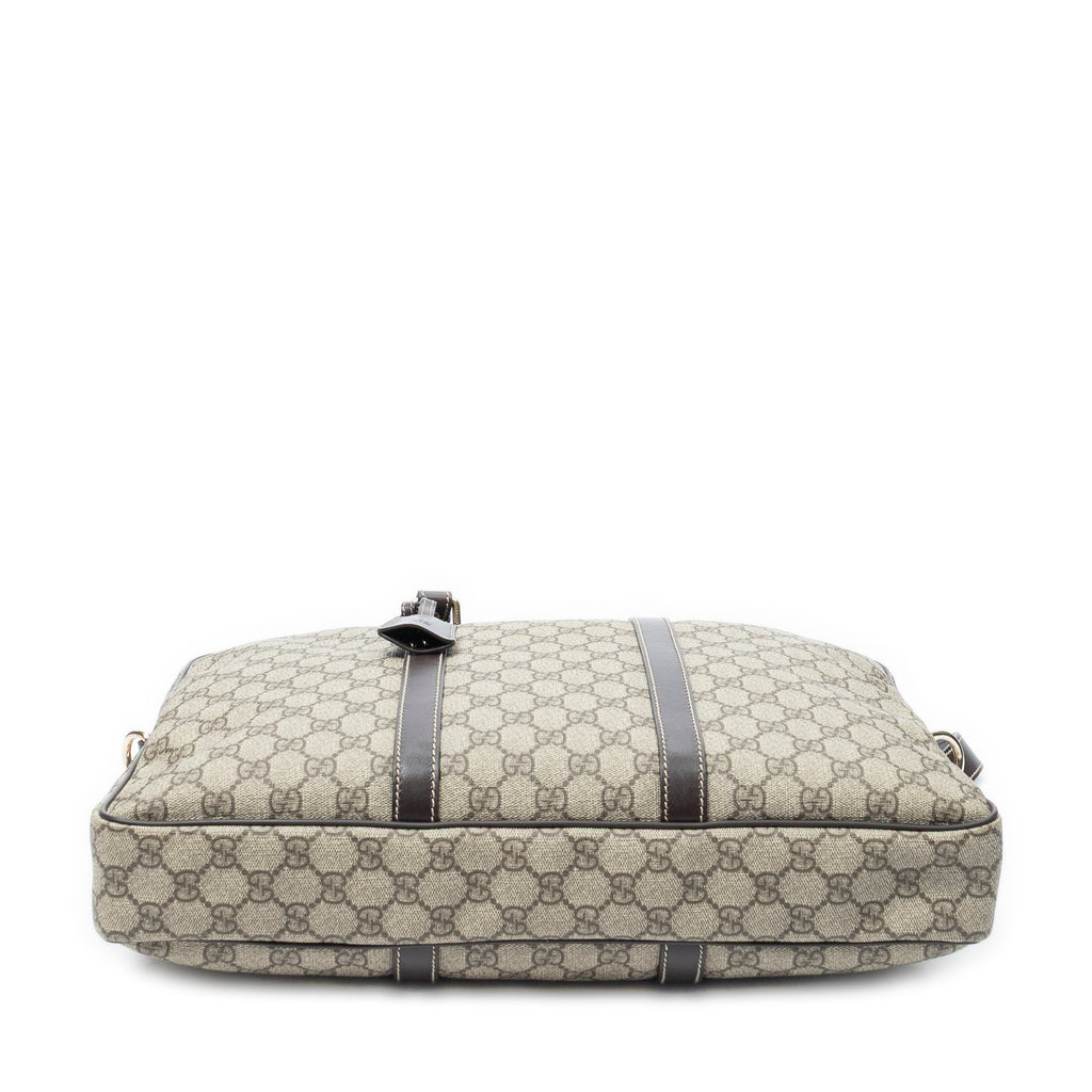 Shoulder Bag GG Briefcase Beige Supreme Coated Canvas