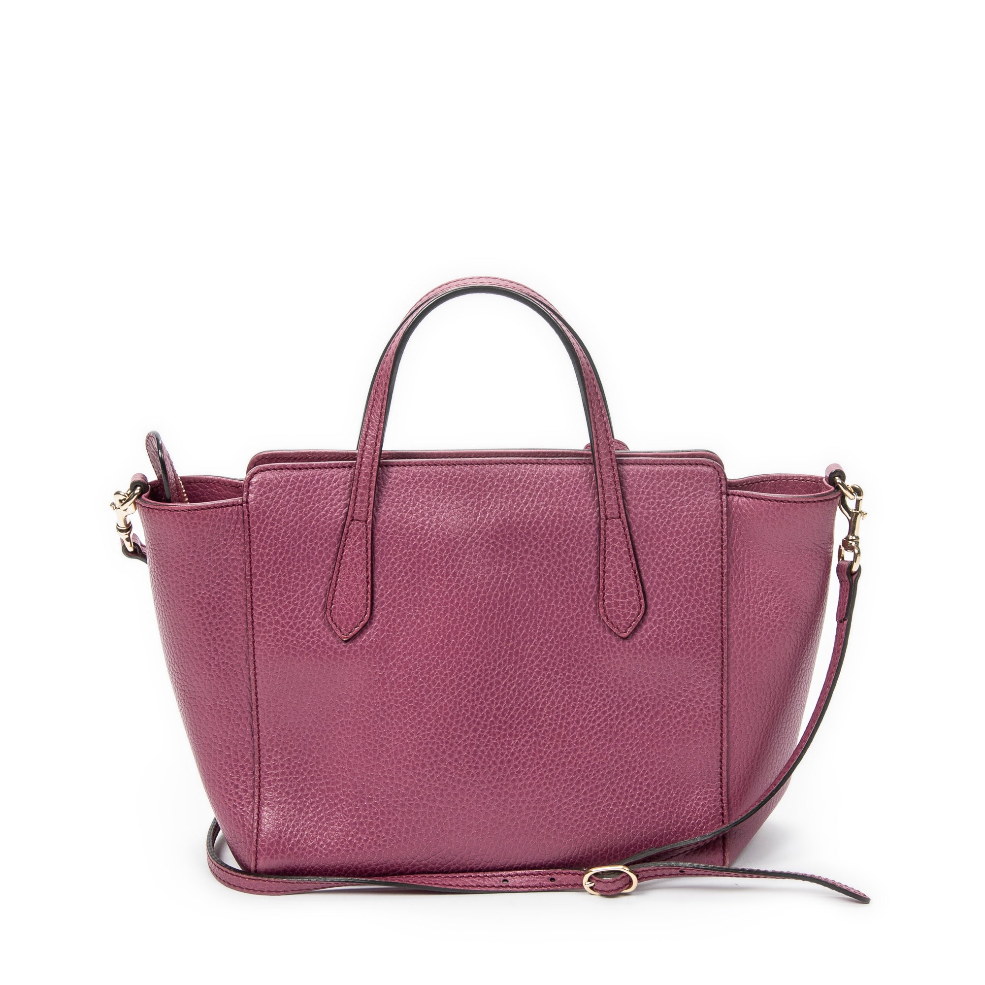 Bolso de Hombro Mini Swing Tote Piel de Becerro Granulada Rosa