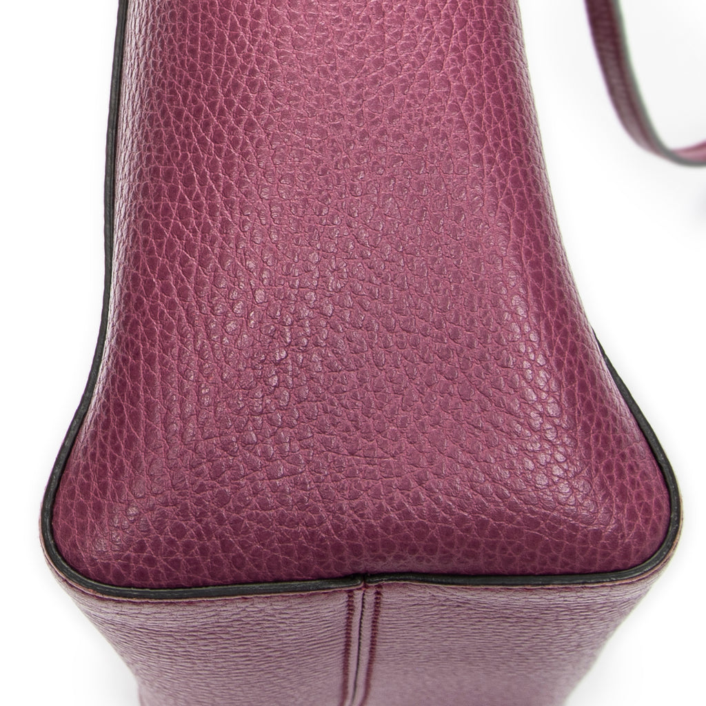 Shoulder Bag Mini Swing Tote Pink Grained Calfskin Leather