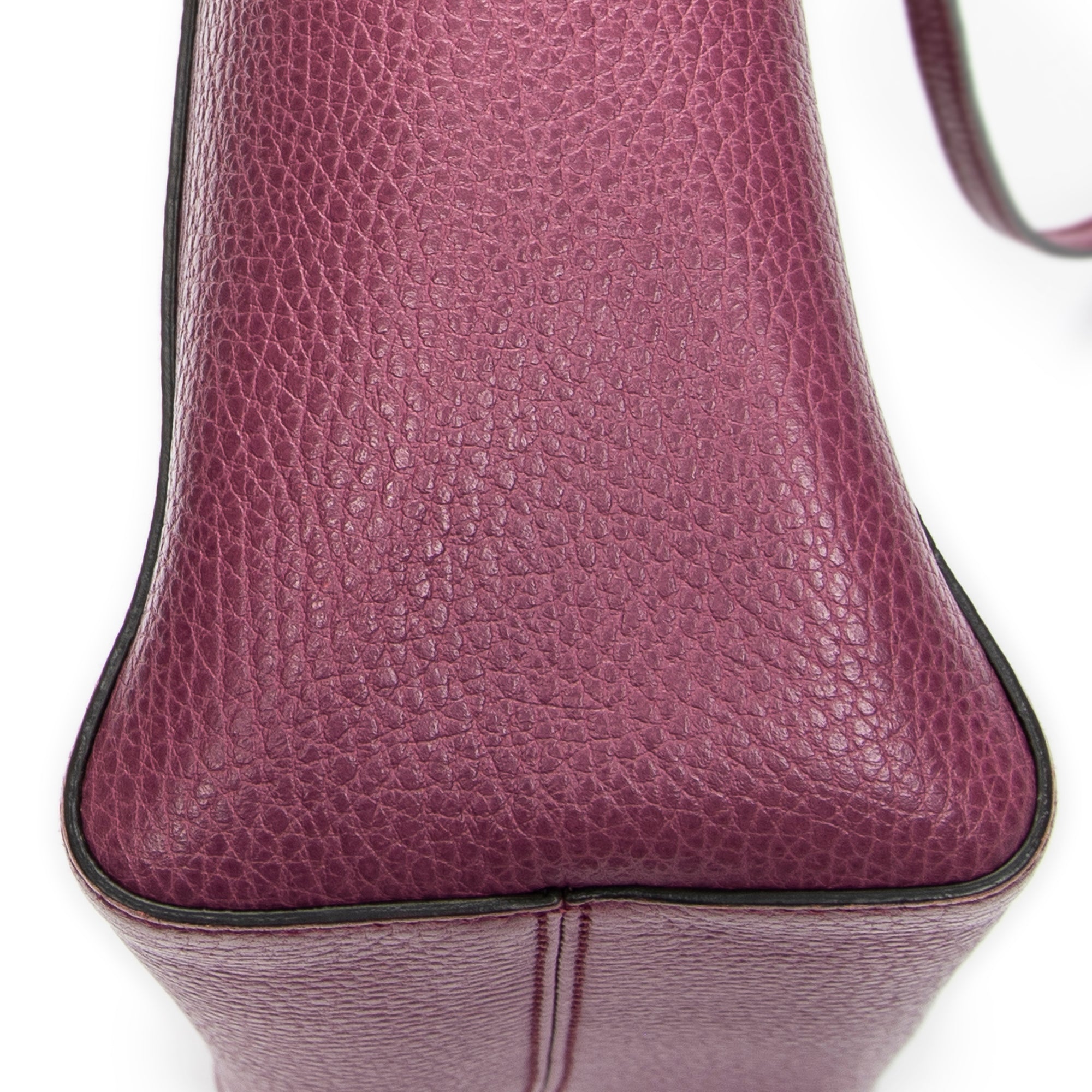 Shoulder Bag Mini Swing Tote Pink Grained Calfskin Leather
