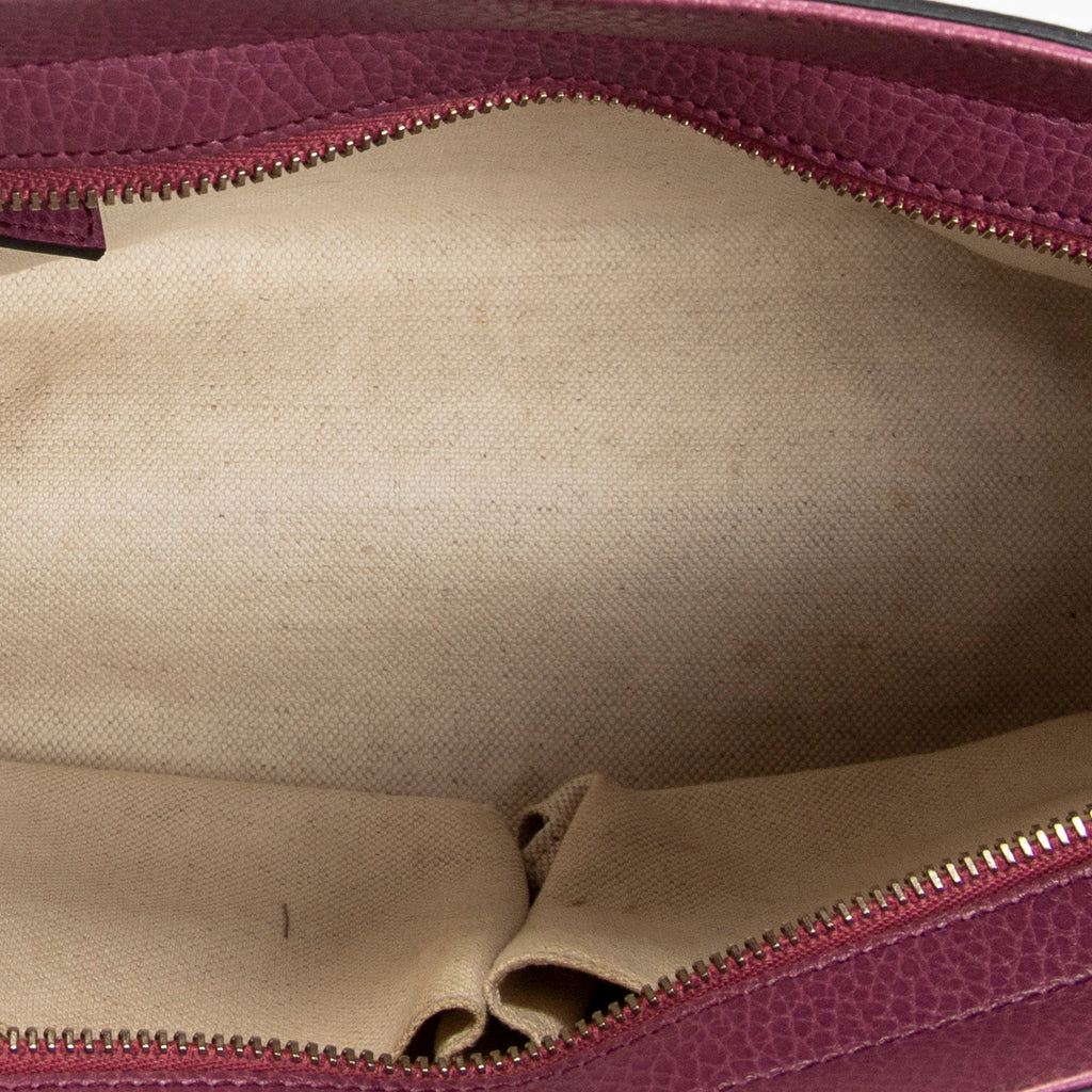 Shoulder Bag Mini Swing Tote Pink Grained Calfskin Leather