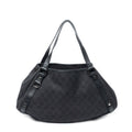 Shoulder Bag Abbey Hobo Diagonal Black Monogrammed Denim Canvas