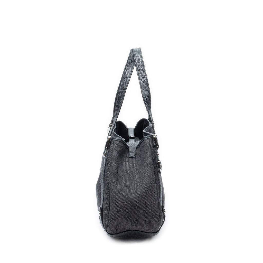 Shoulder Bag Abbey Hobo Diagonal Black Monogrammed Denim Canvas
