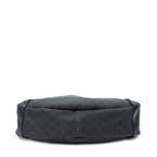 Shoulder Bag Abbey Hobo Diagonal Black Monogrammed Denim Canvas