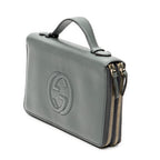 Clutch Soho Clutch Grey Calfskin Leather