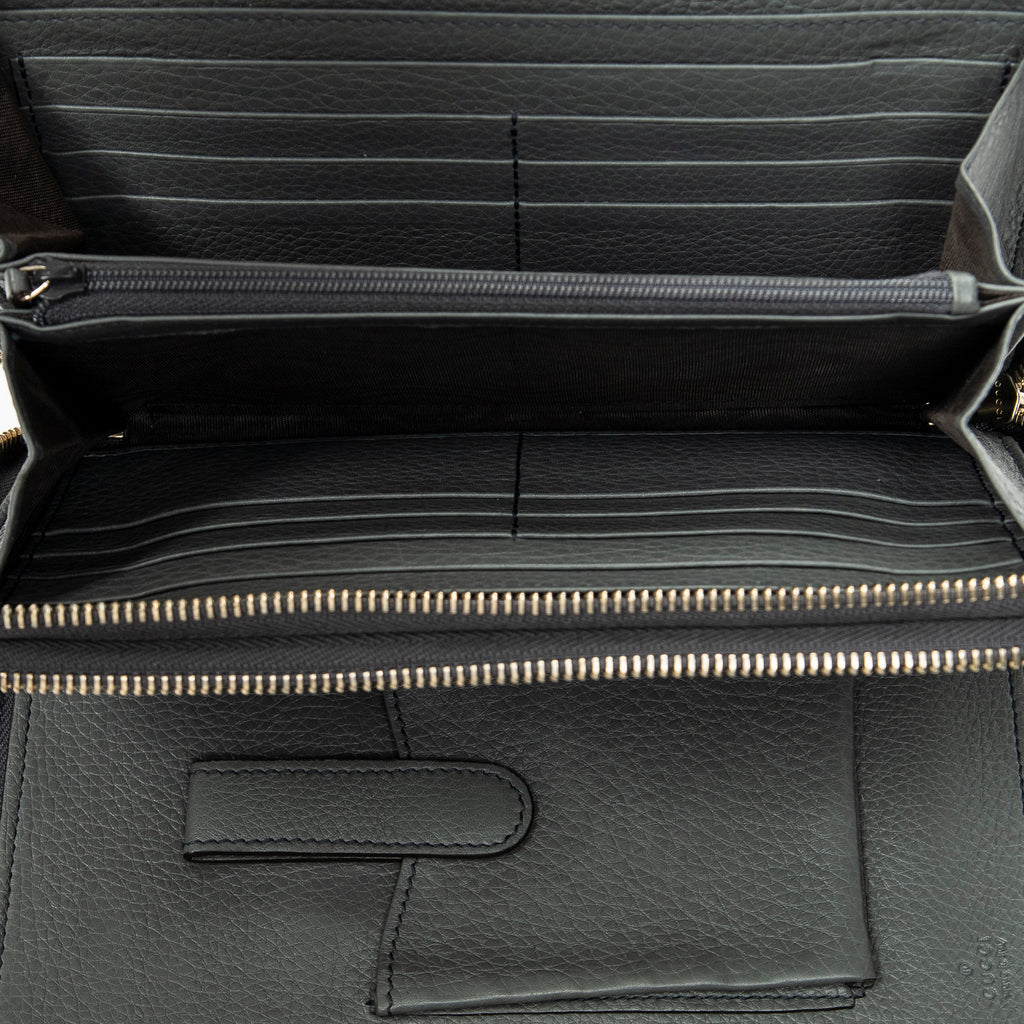 Clutch Soho Clutch Grey Calfskin Leather
