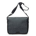 Shoulder Bag Large Messenger Black Supreme Coated Canvas
