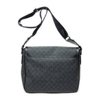 Shoulder Bag Large Messenger Black Supreme Coated Canvas