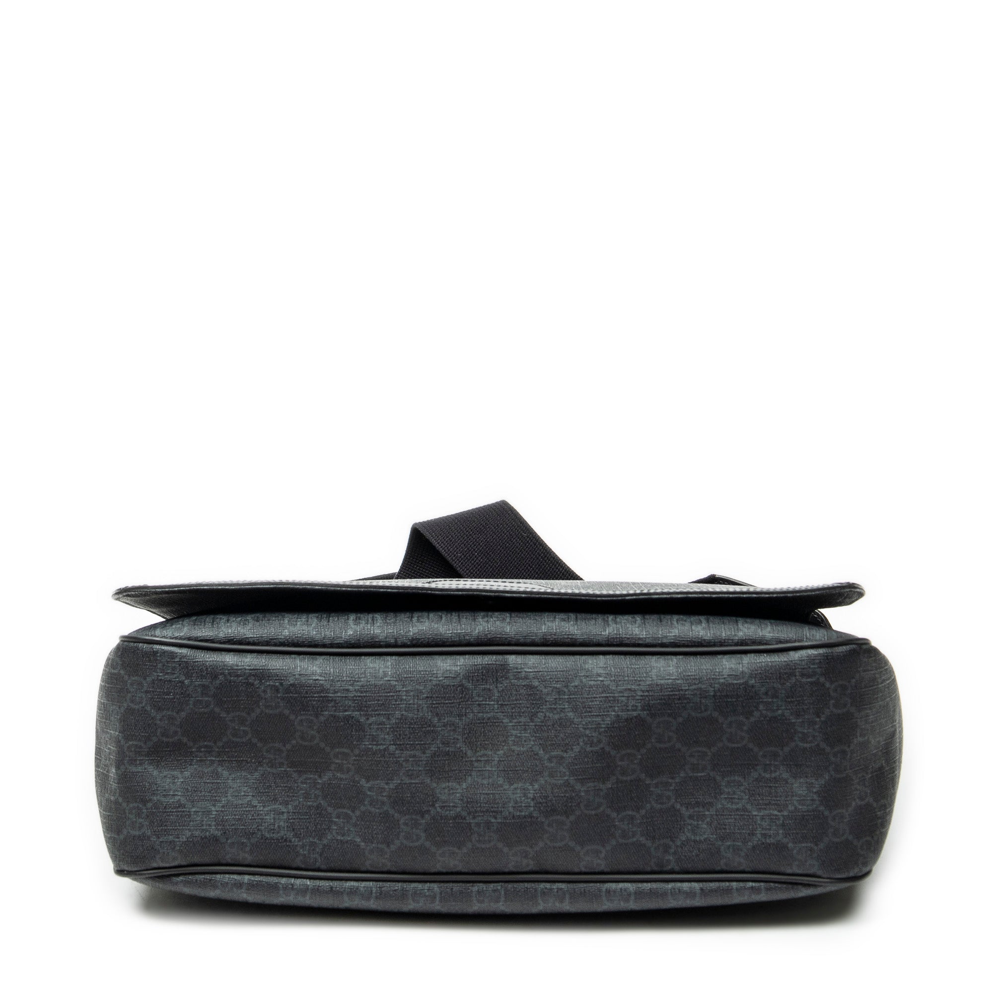 Shoulder Bag Large Messenger Black Supreme Coated Canvas