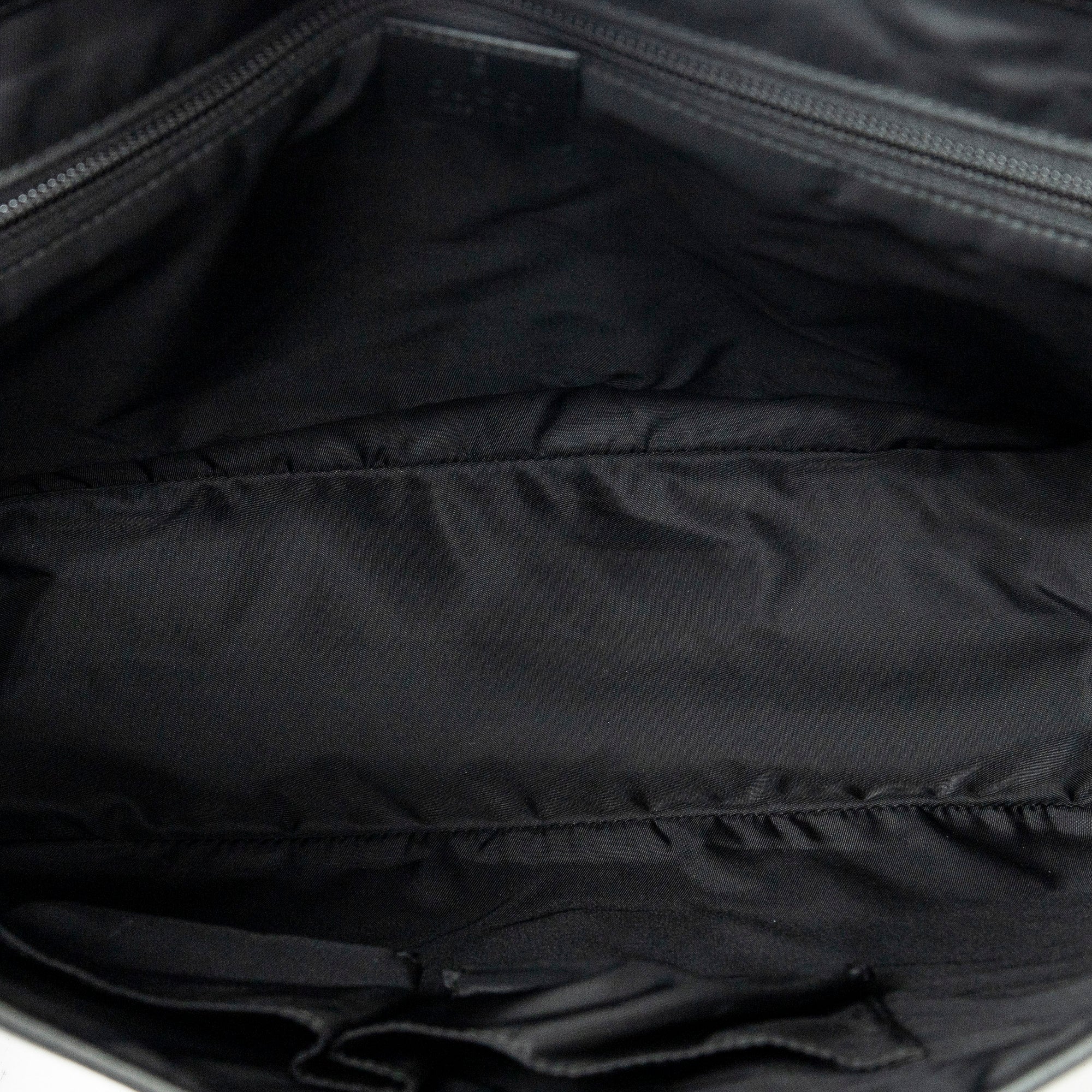 Shoulder Bag Large Messenger Black Supreme Coated Canvas