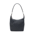 Shoulder Bag Zip Hobo Black Monogrammed Canvas
