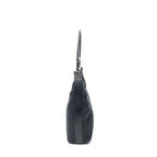 Shoulder Bag Zip Hobo Black Monogrammed Canvas