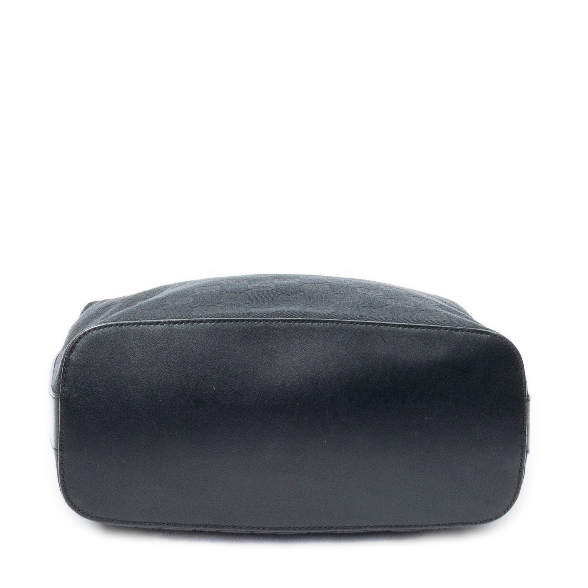 Shoulder Bag Zip Hobo Black Monogrammed Canvas