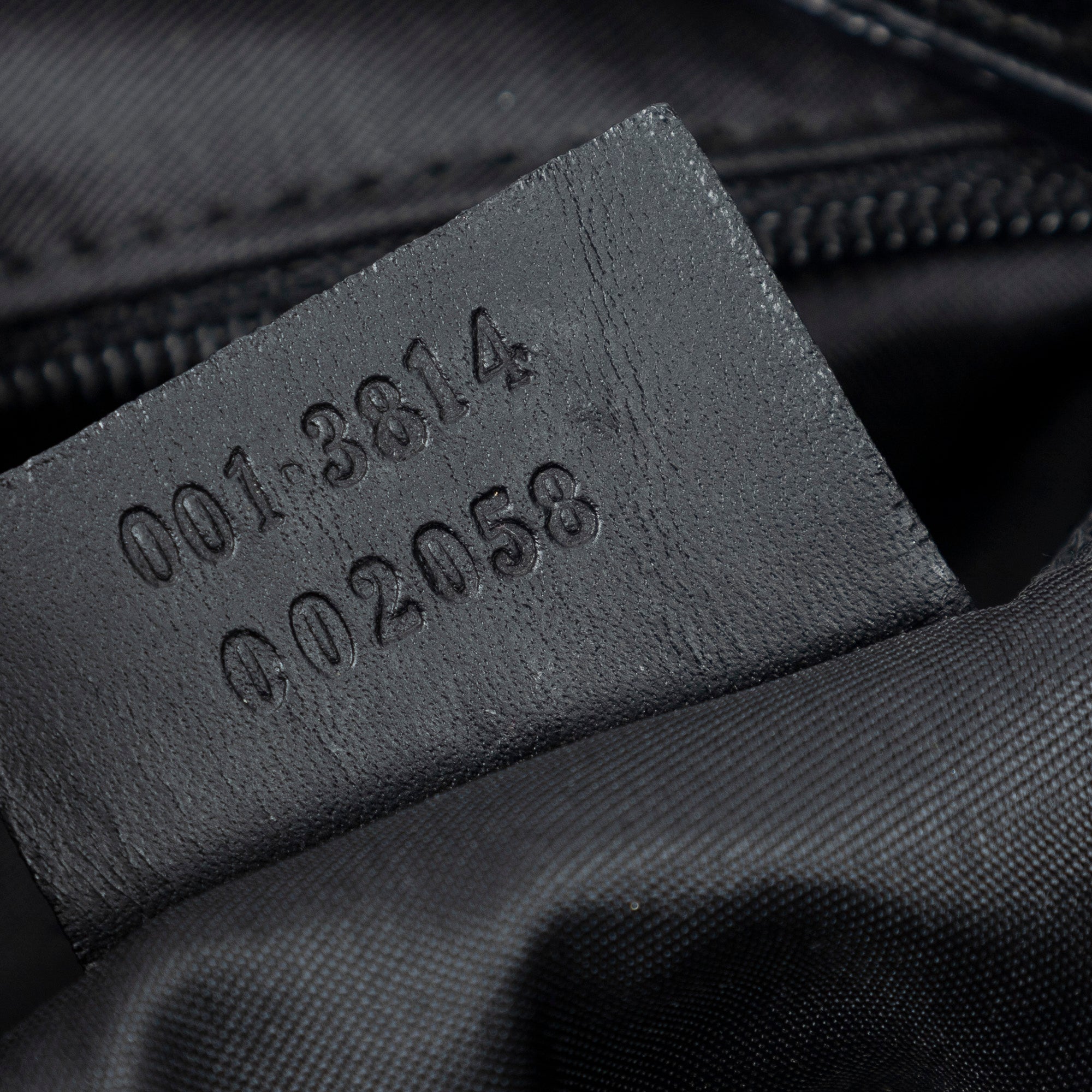 Shoulder Bag Zip Hobo Black Monogrammed Canvas