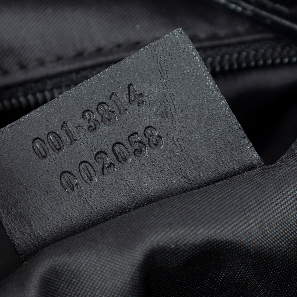 Shoulder Bag Zip Hobo Black Monogrammed Canvas