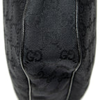 Shoulder Bag Round Zip Messenger Black Monogrammed Canvas