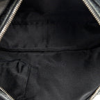 Shoulder Bag Round Zip Messenger Black Monogrammed Canvas