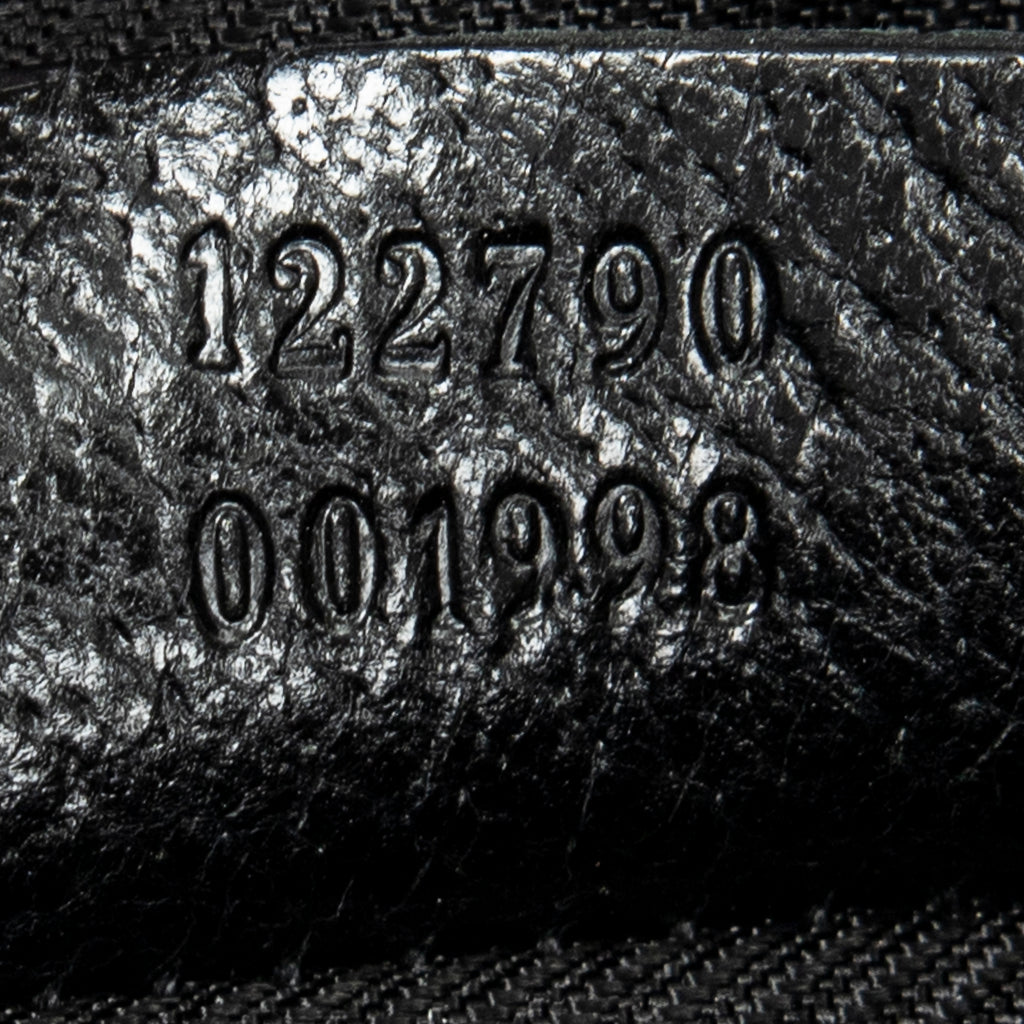Shoulder Bag Round Zip Messenger Black Monogrammed Canvas