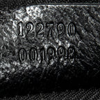 Shoulder Bag Round Zip Messenger Black Monogrammed Canvas