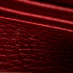 Shoulder Bag Betty Chain Wallet Red Grained Calfskin Leather