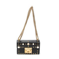 Shoulder Bag Studded GG Padlock Chain Crossbody Black Smooth Calfskin Leather