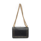 Shoulder Bag Studded GG Padlock Chain Crossbody Black Smooth Calfskin Leather