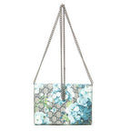 Shoulder Bag Dionysus Chain Wallet Grey Blooms Supreme Coated Canvas