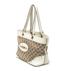 Shoulder Bag Punch Tote Beige Monogrammed Canvas