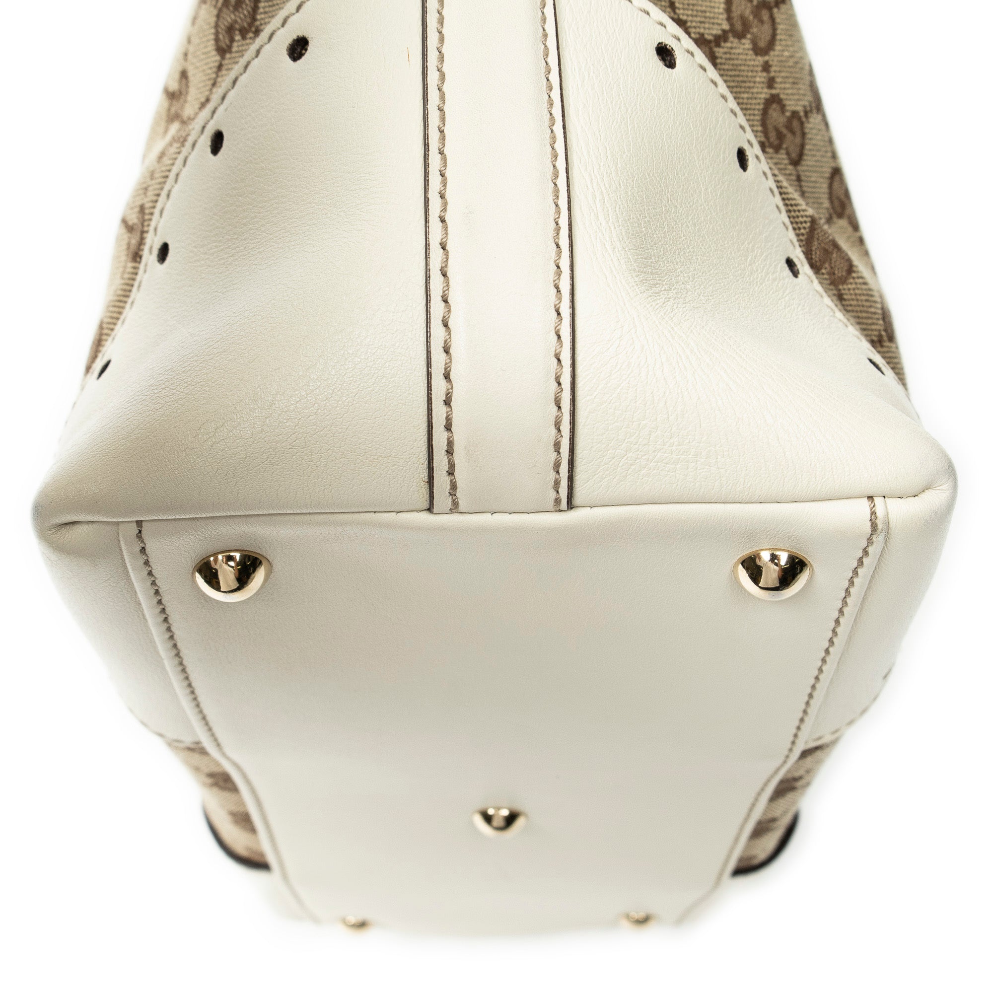 Shoulder Bag Punch Tote Beige Monogrammed Canvas