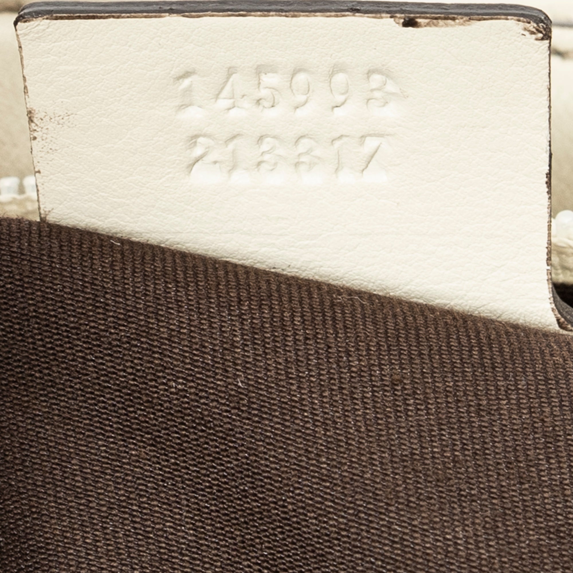 Shoulder Bag Punch Tote Beige Monogrammed Canvas