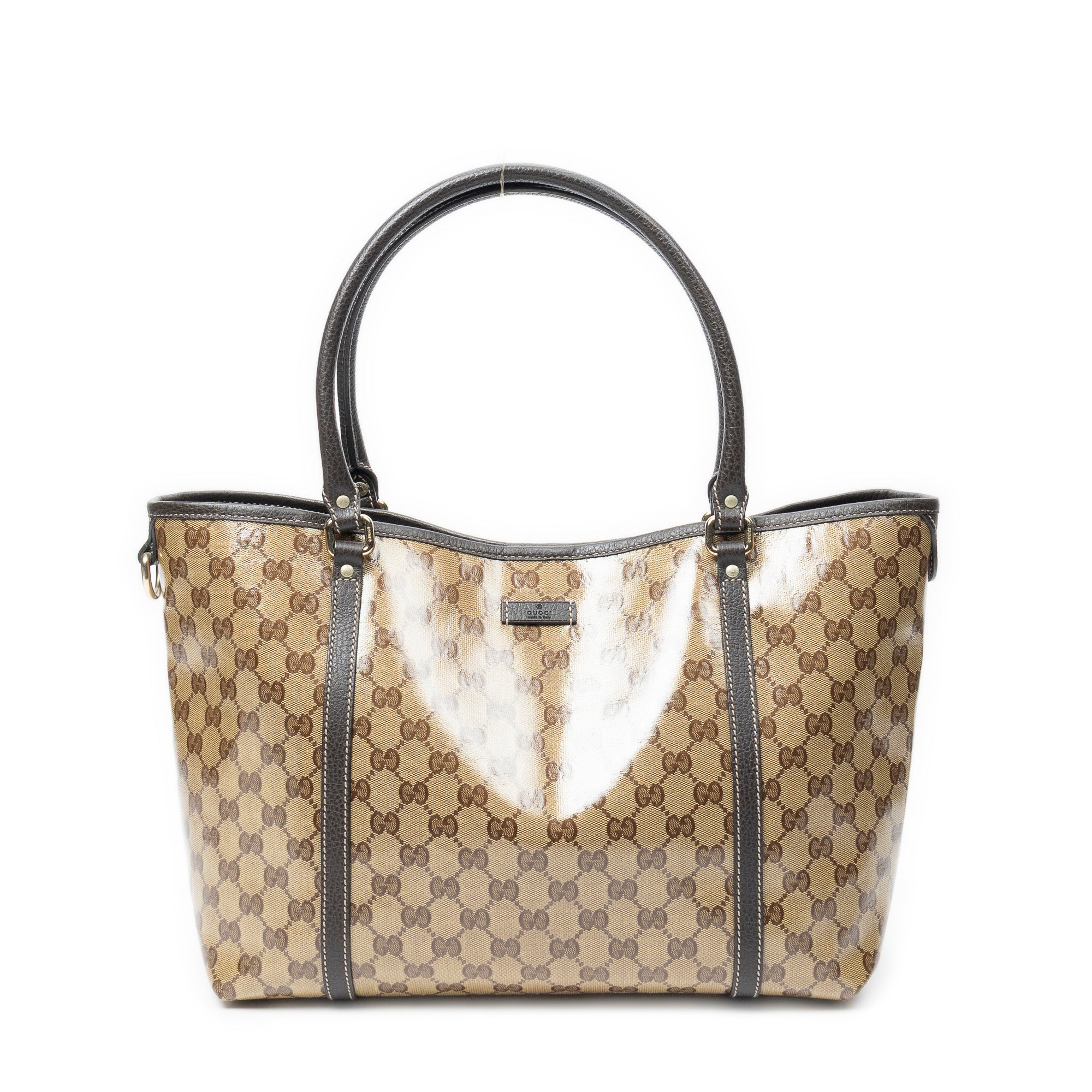 Shoulder Bag Joy Tote Brown Crystal Coated Canvas
