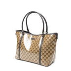 Shoulder Bag Joy Tote Brown Crystal Coated Canvas
