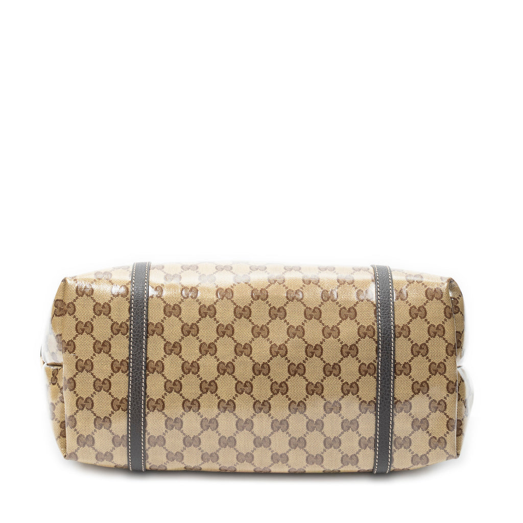 Shoulder Bag Joy Tote Brown Crystal Coated Canvas