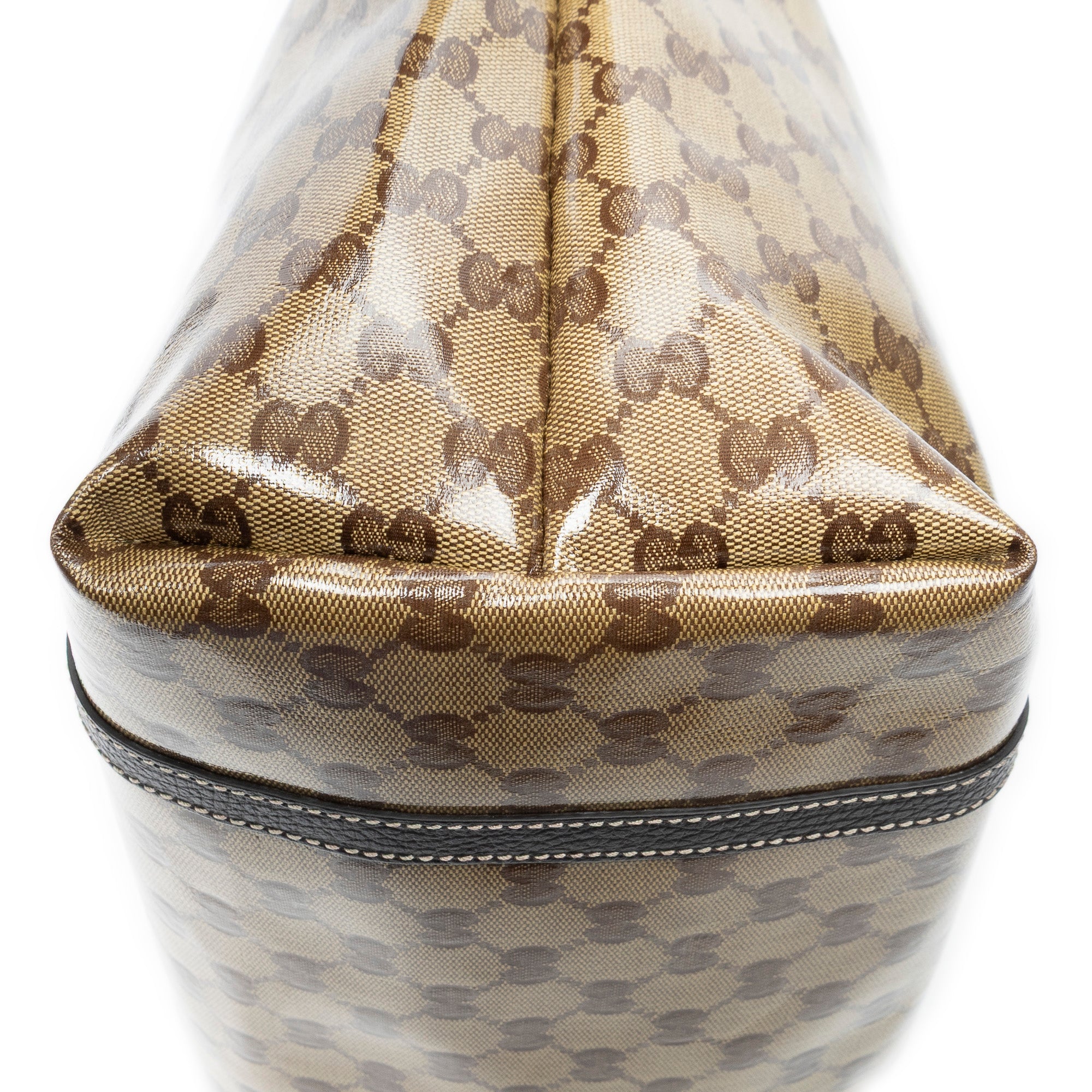 Shoulder Bag Joy Tote Brown Crystal Coated Canvas