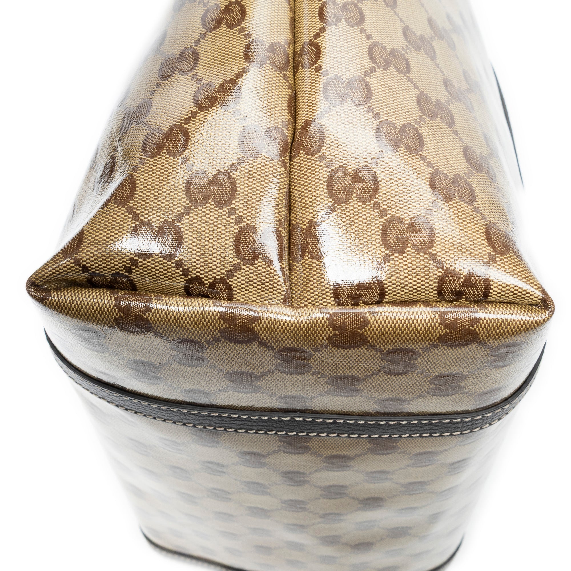 Shoulder Bag Joy Tote Brown Crystal Coated Canvas