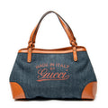 Shoulder Bag Denim Craft Tote Blue Denim Print Canvas