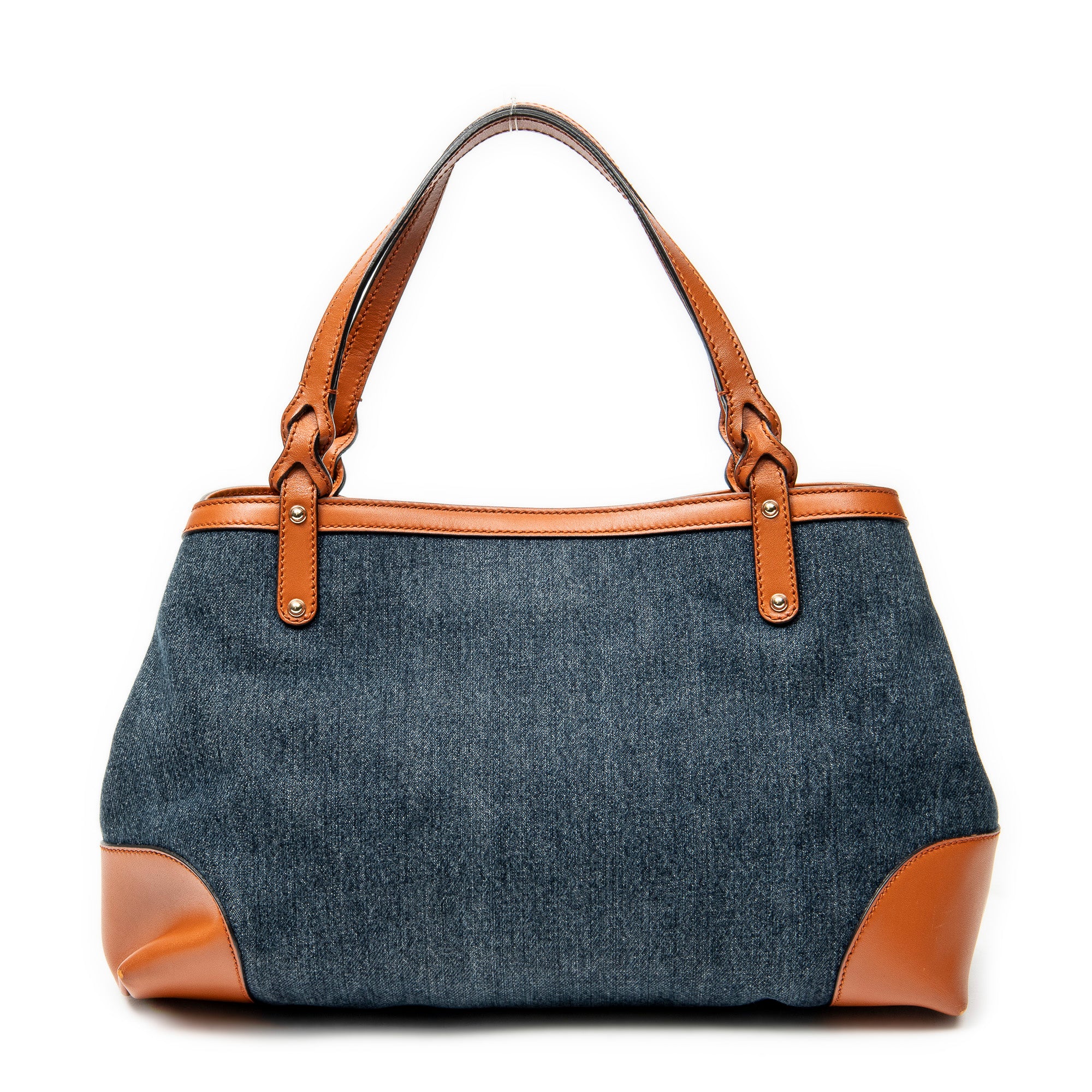 Shoulder Bag Denim Craft Tote Blue Denim Print Canvas