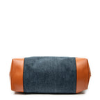 Shoulder Bag Denim Craft Tote Blue Denim Print Canvas