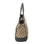 Shoulder Bag Web Mayfair Tote Beige Monogrammed Canvas