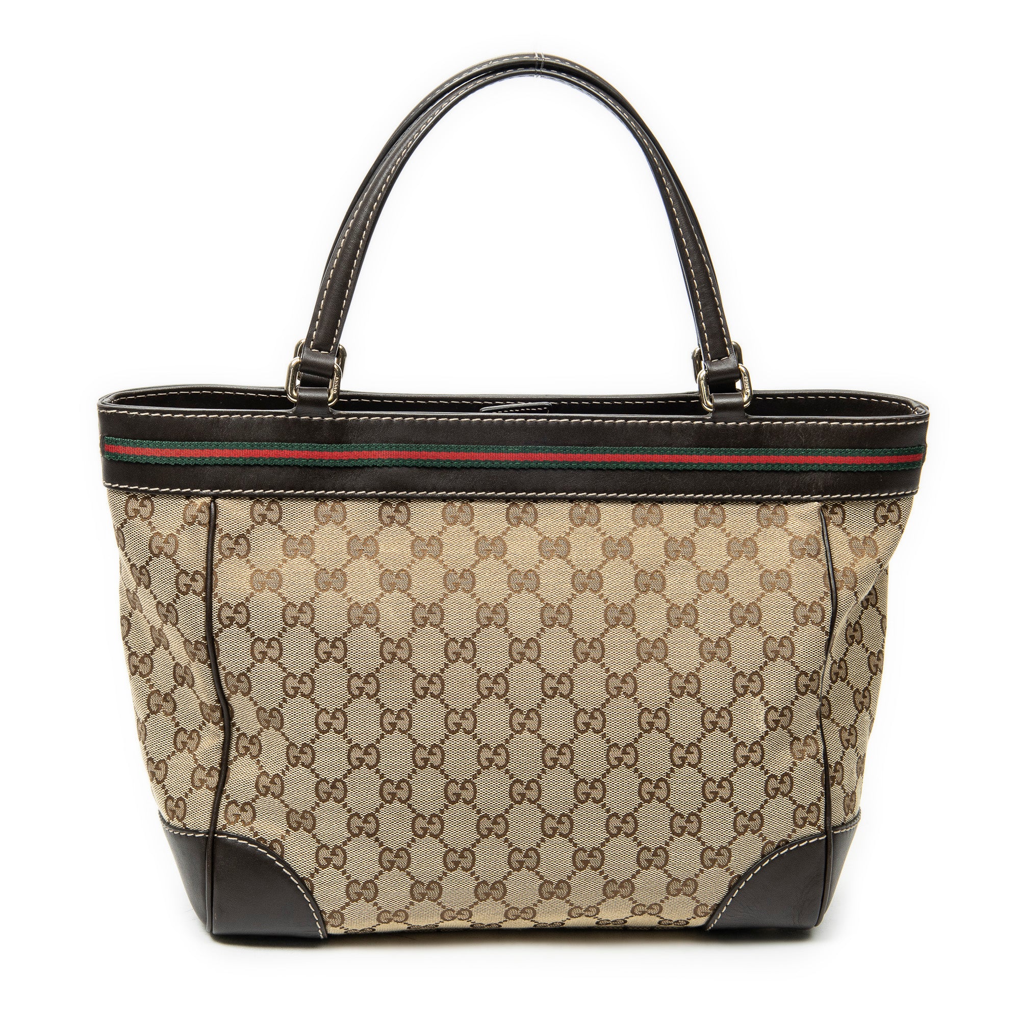Shoulder Bag Web Mayfair Tote Beige Monogrammed Canvas