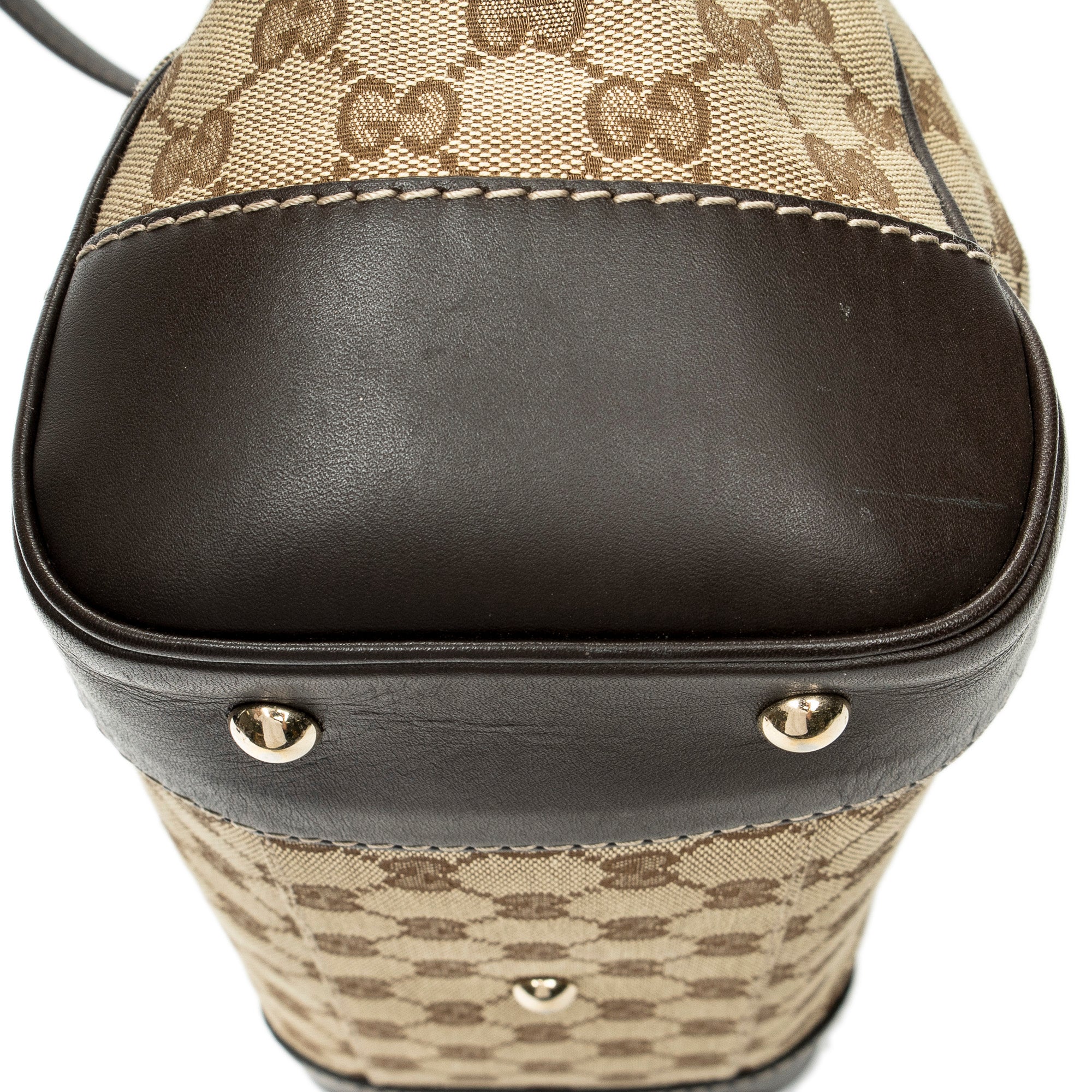 Shoulder Bag Web Mayfair Tote Beige Monogrammed Canvas