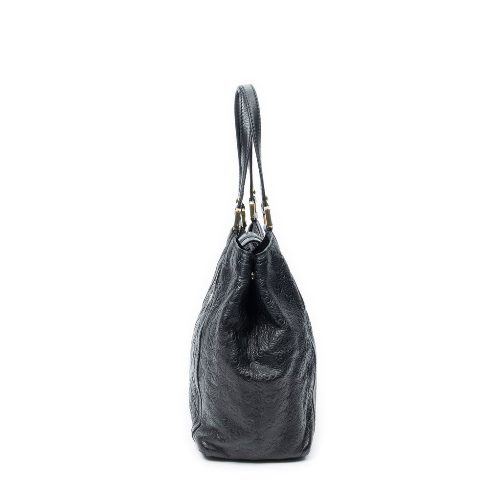 Shoulder Bag New Ladies Tote Navy Guccissima Leather
