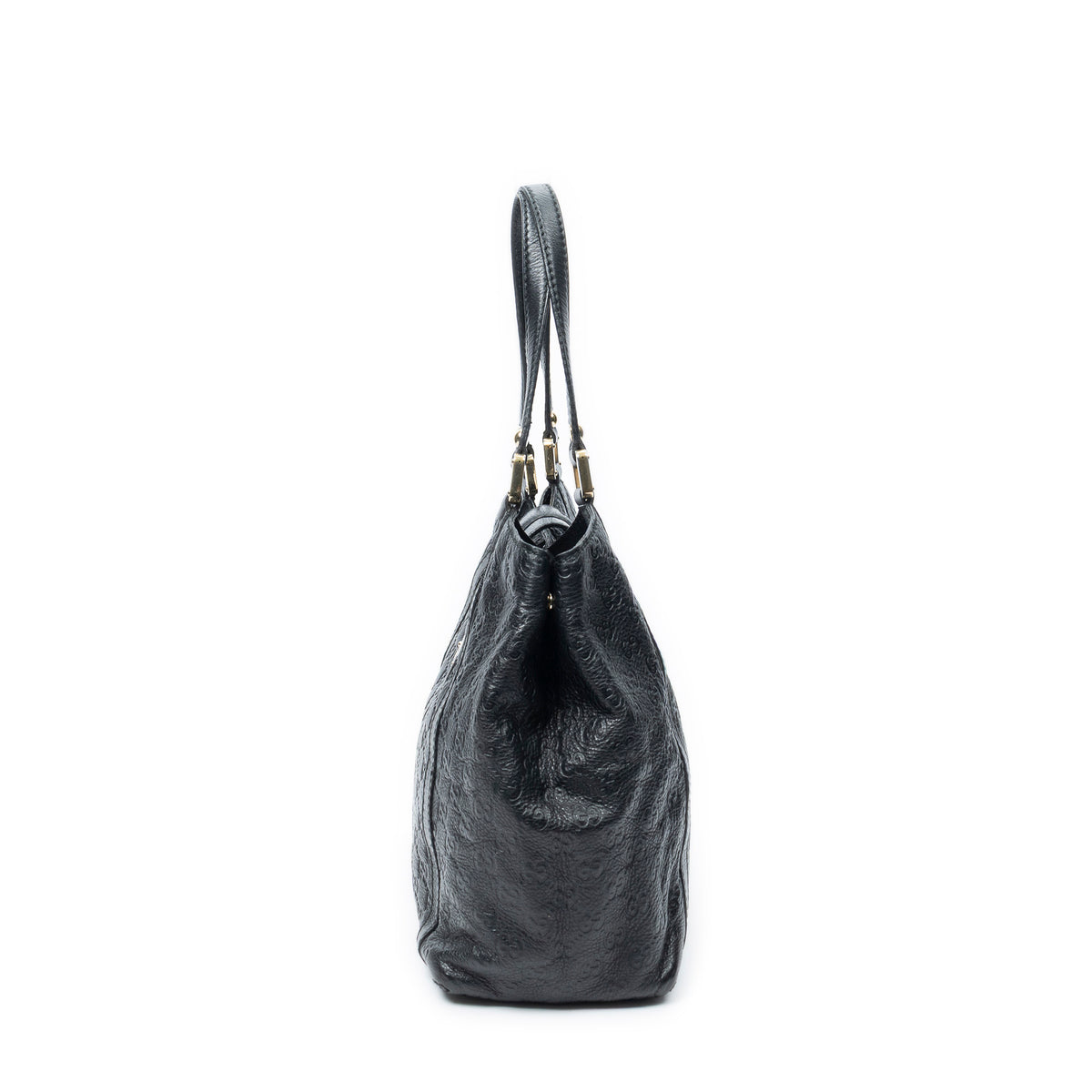 Shoulder Bag New Ladies Tote Navy Guccissima Leather