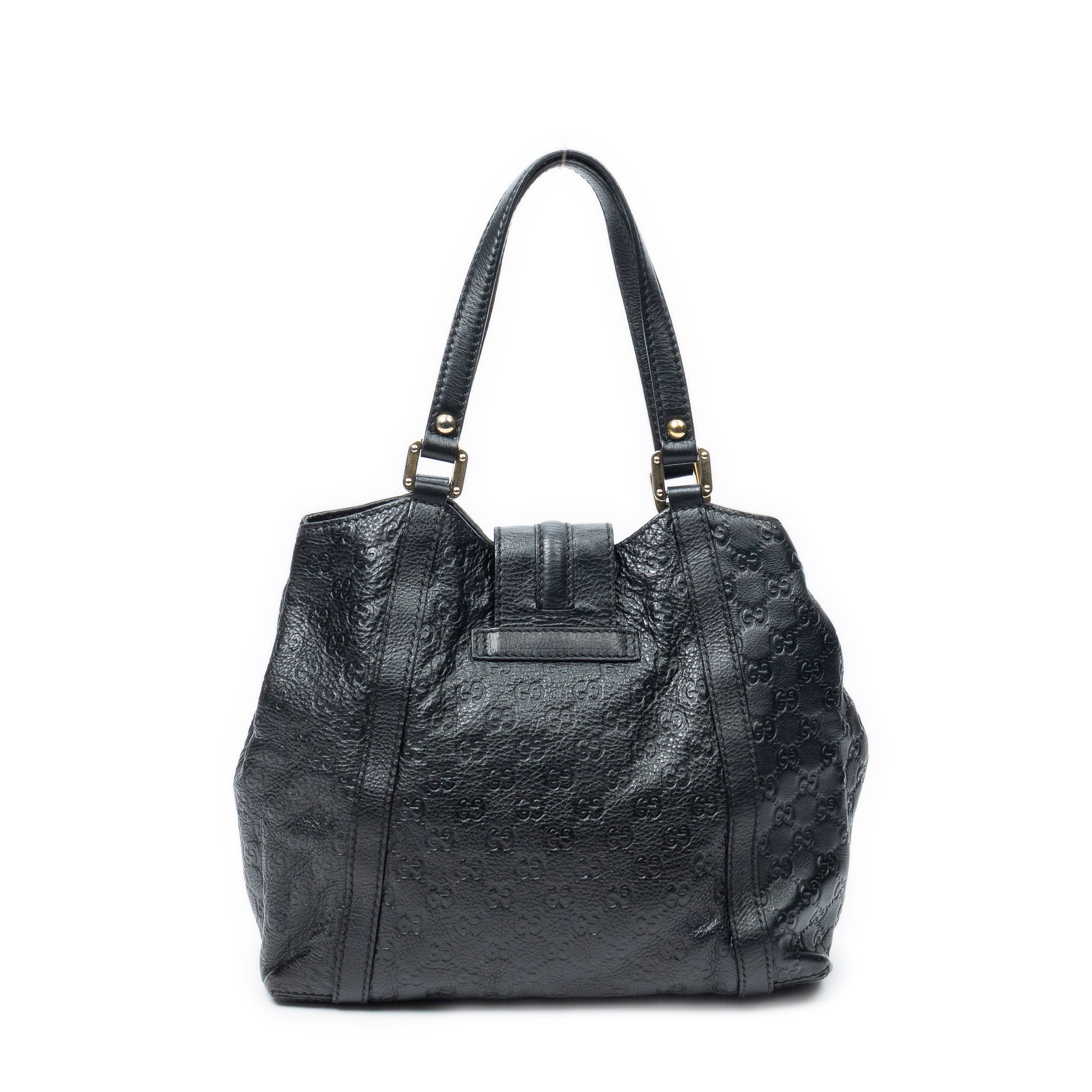 Shoulder Bag New Ladies Tote Navy Guccissima Leather