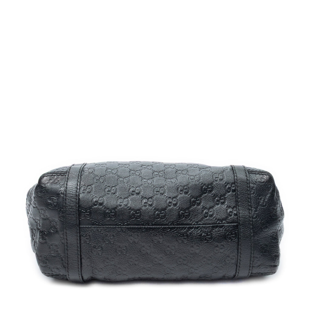 Shoulder Bag New Ladies Tote Navy Guccissima Leather