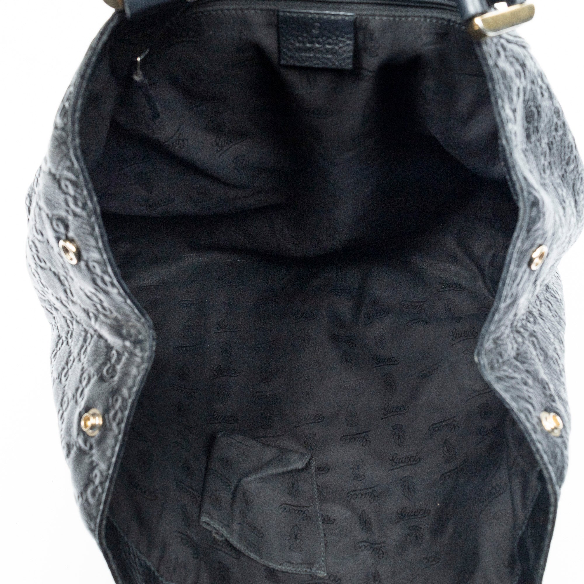 Shoulder Bag New Ladies Tote Navy Guccissima Leather