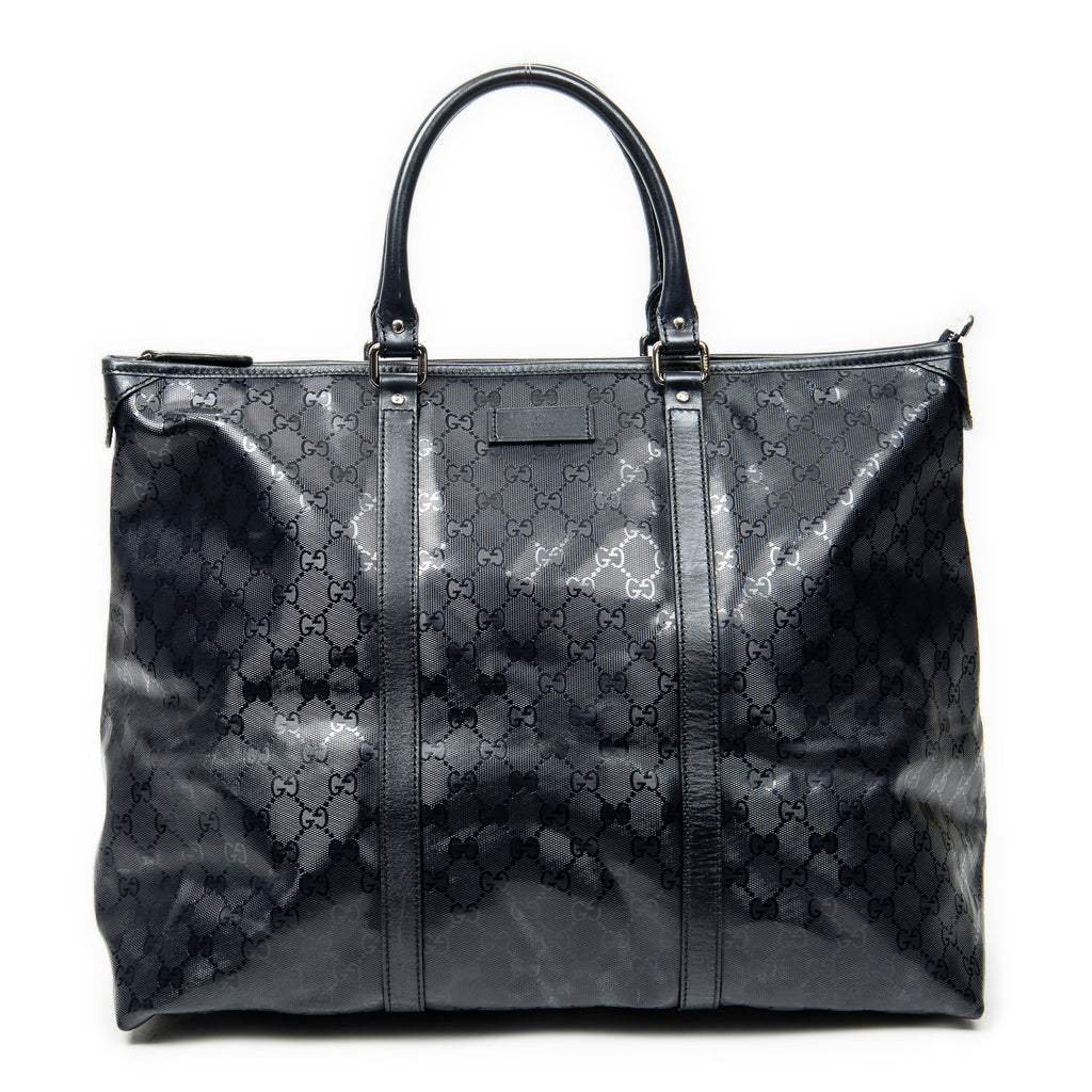 Shoulder Bag Medium Joy Tote Black Guccissima Imprint Coated Canvas