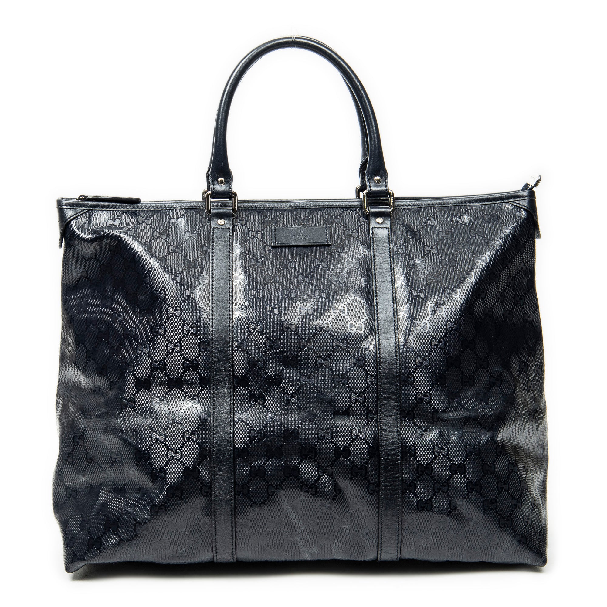 Shoulder Bag Medium Joy Tote Black Guccissima Imprint Coated Canvas